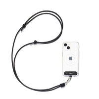 NAOA Black Vegan Leather Phone Strap