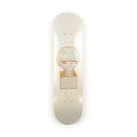 White skateboard on a white background