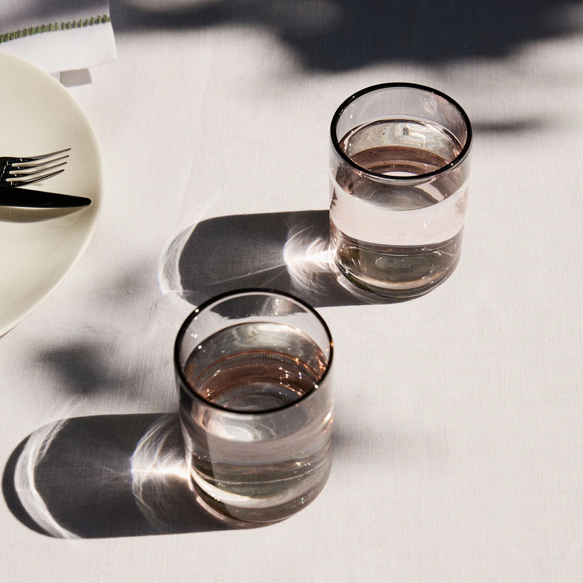 Ombre Peach and Smoke Tumbler Set of 2