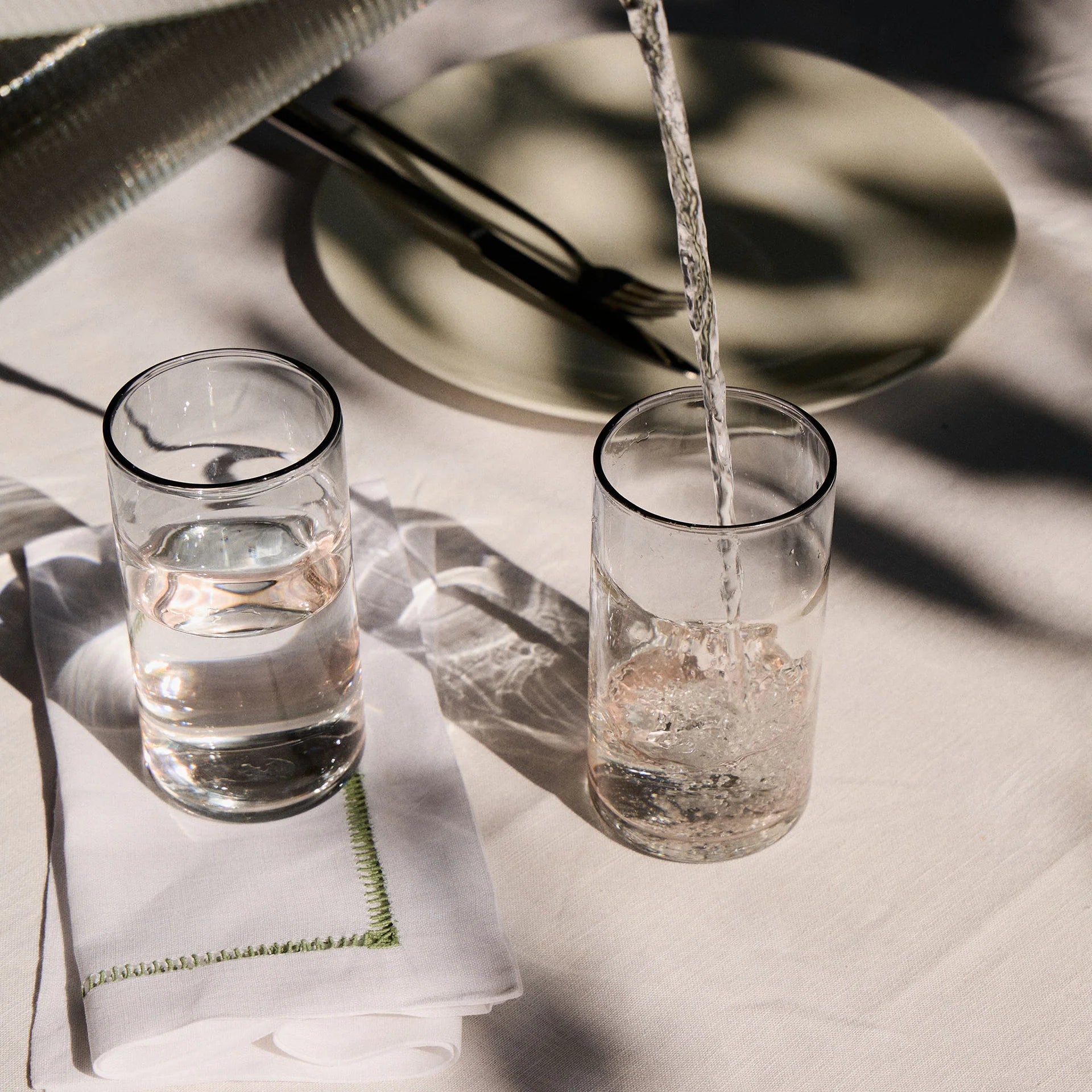 Ombre Peach and Smoke High Ball Set of 2