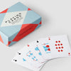 Playing cards  on a table with white background