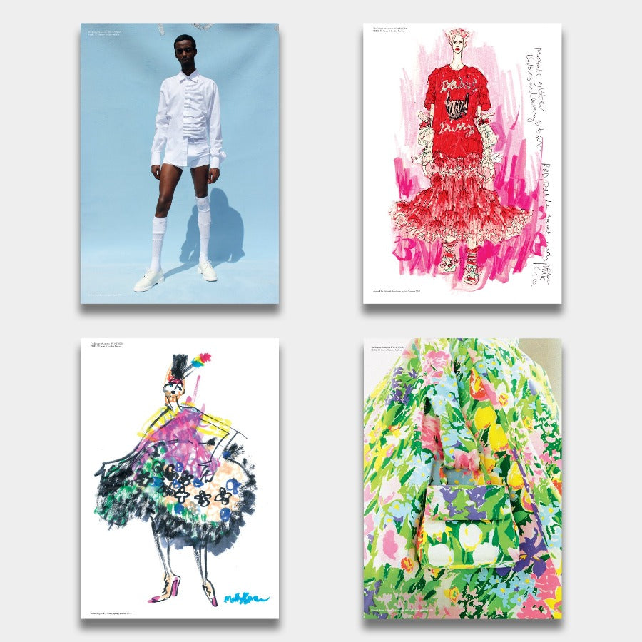 Four magazine covers on a white background