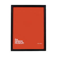 Black frame with 'the Design Museum' logo on a red background