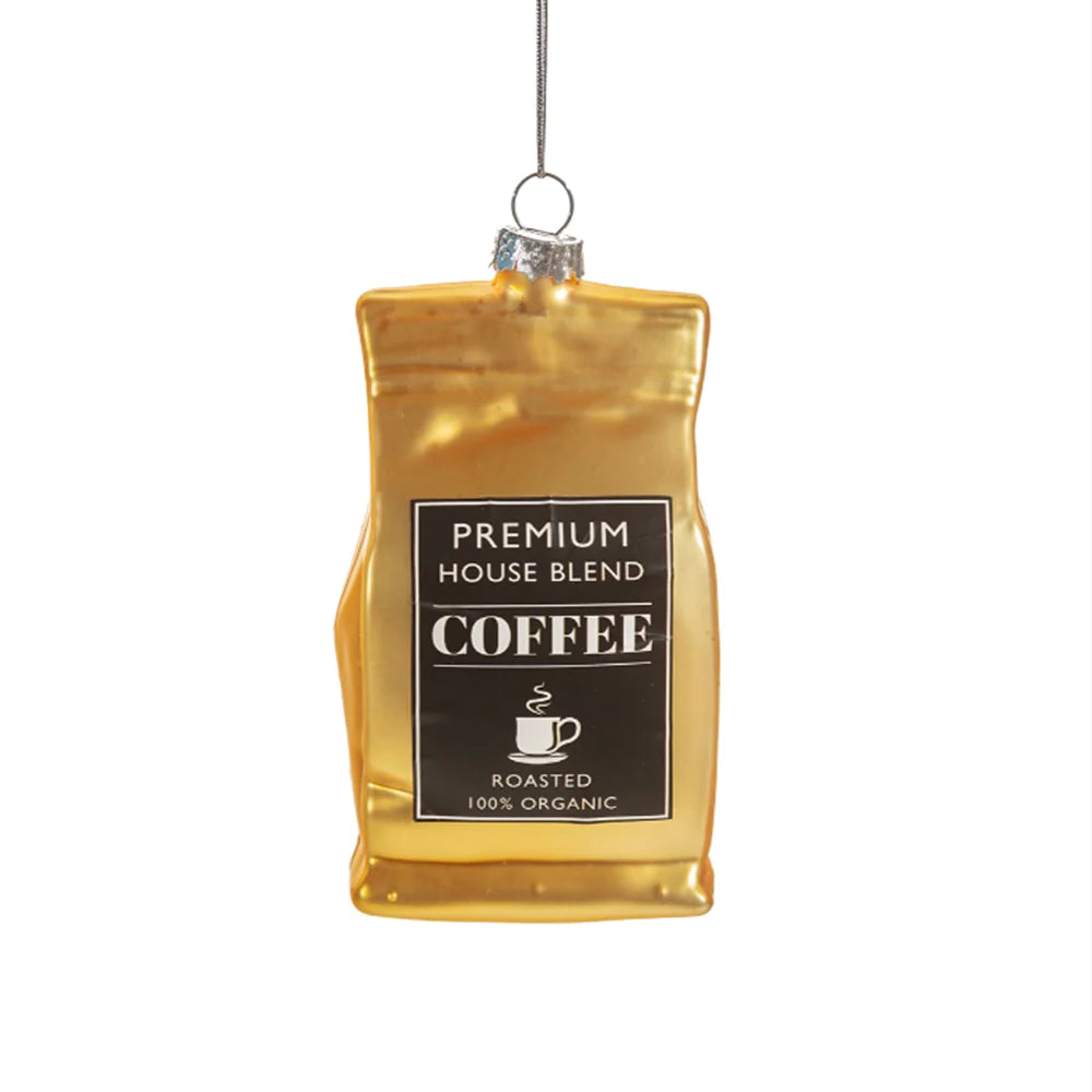 coffee bag shaped bauble