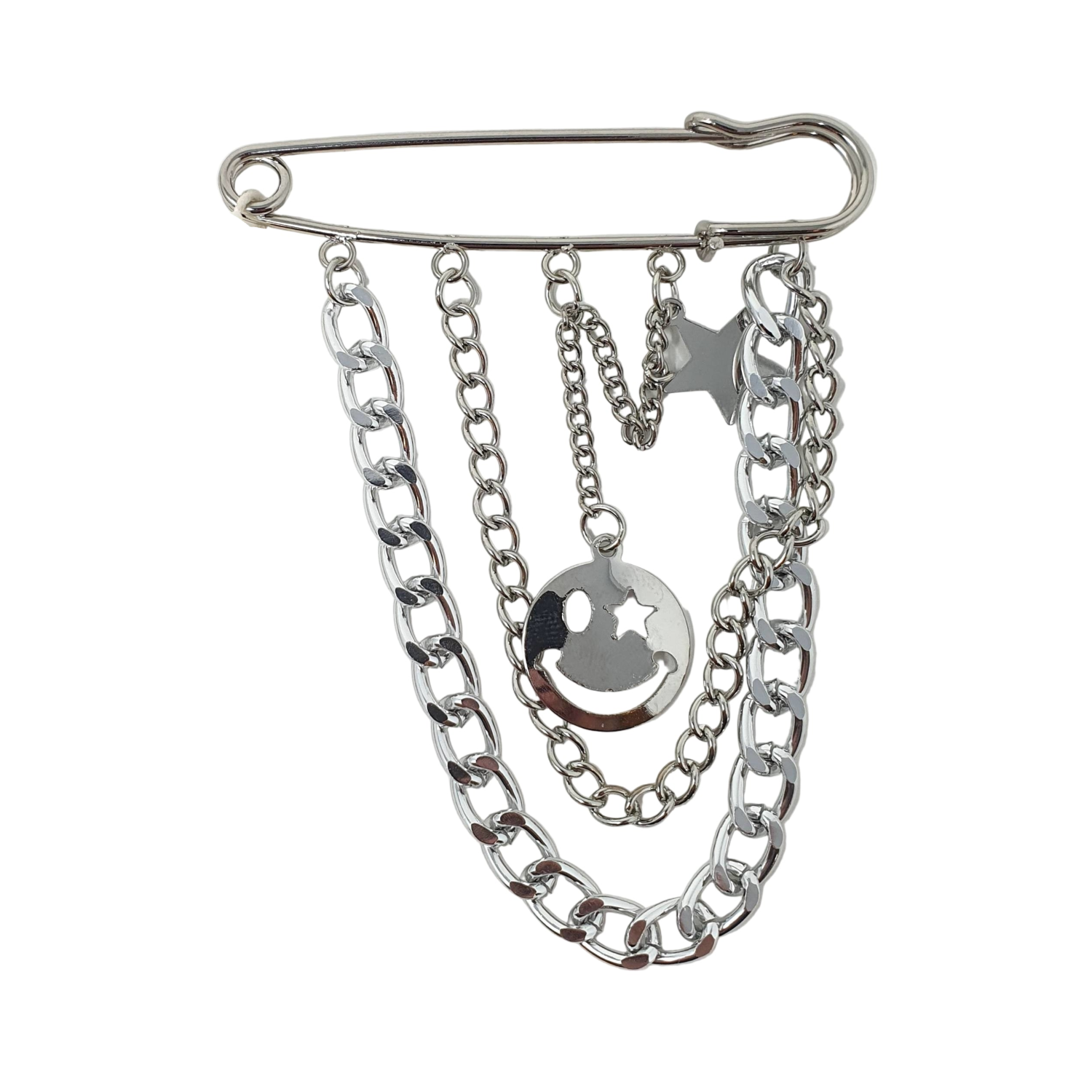 Smiley Star Safety Pin