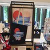 the Design Museum Eye for London Tea Towel picture of it hanged in thee design museum shop among other products.