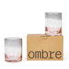 Ombre Peach and Smoke Tumbler Set of 2