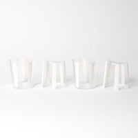 Nova Stripe White Tumbler 360ml Set of 4