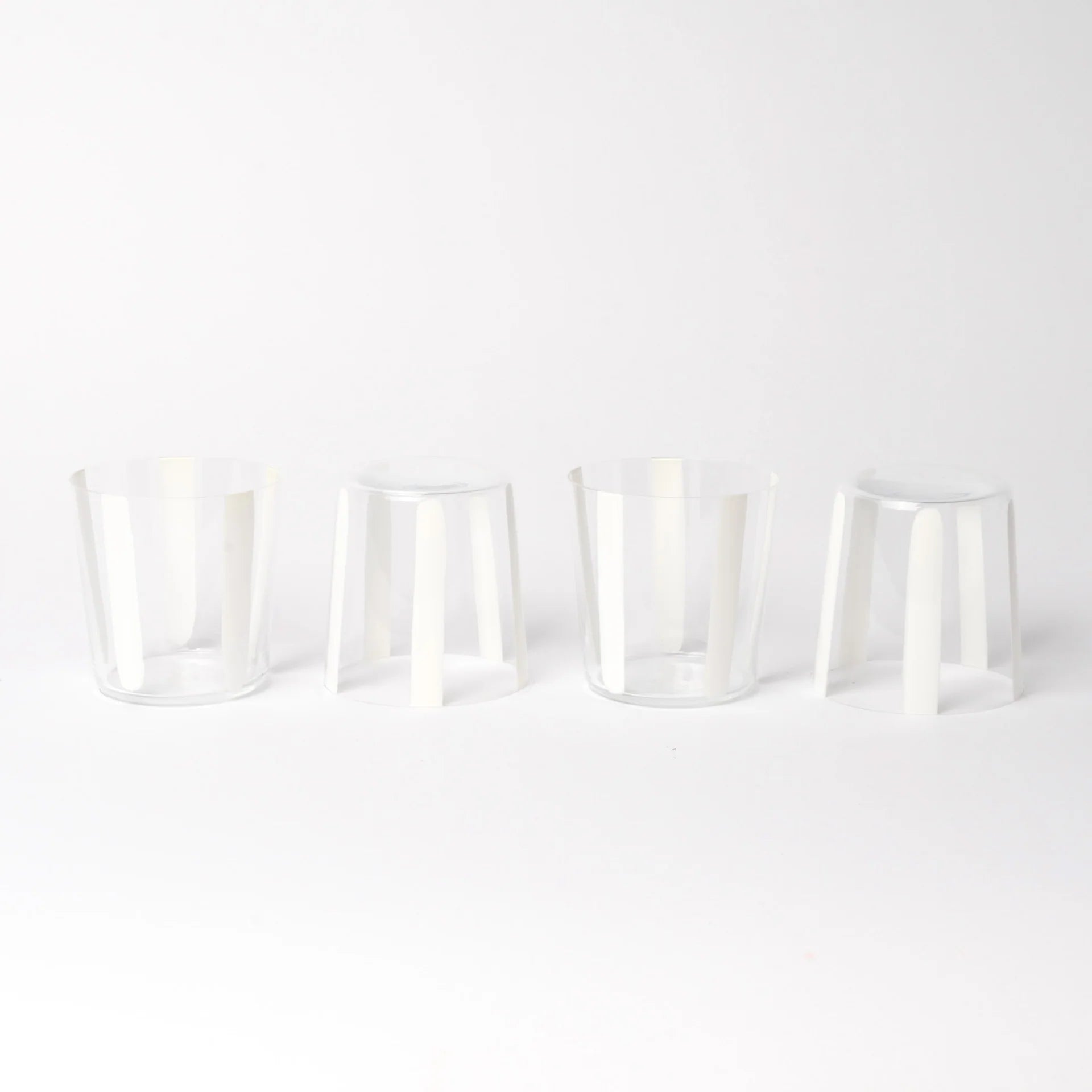 Nova Stripe White Tumbler 360ml Set of 4
