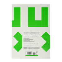 The back cover of 'User Experience Design' with green geometric shapes on a white background