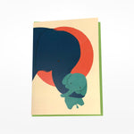Mother & Baby Elephant Greetings Card