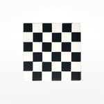 Checkered Coaster - black