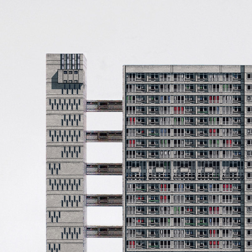 Assembled model of Balfron Tower.