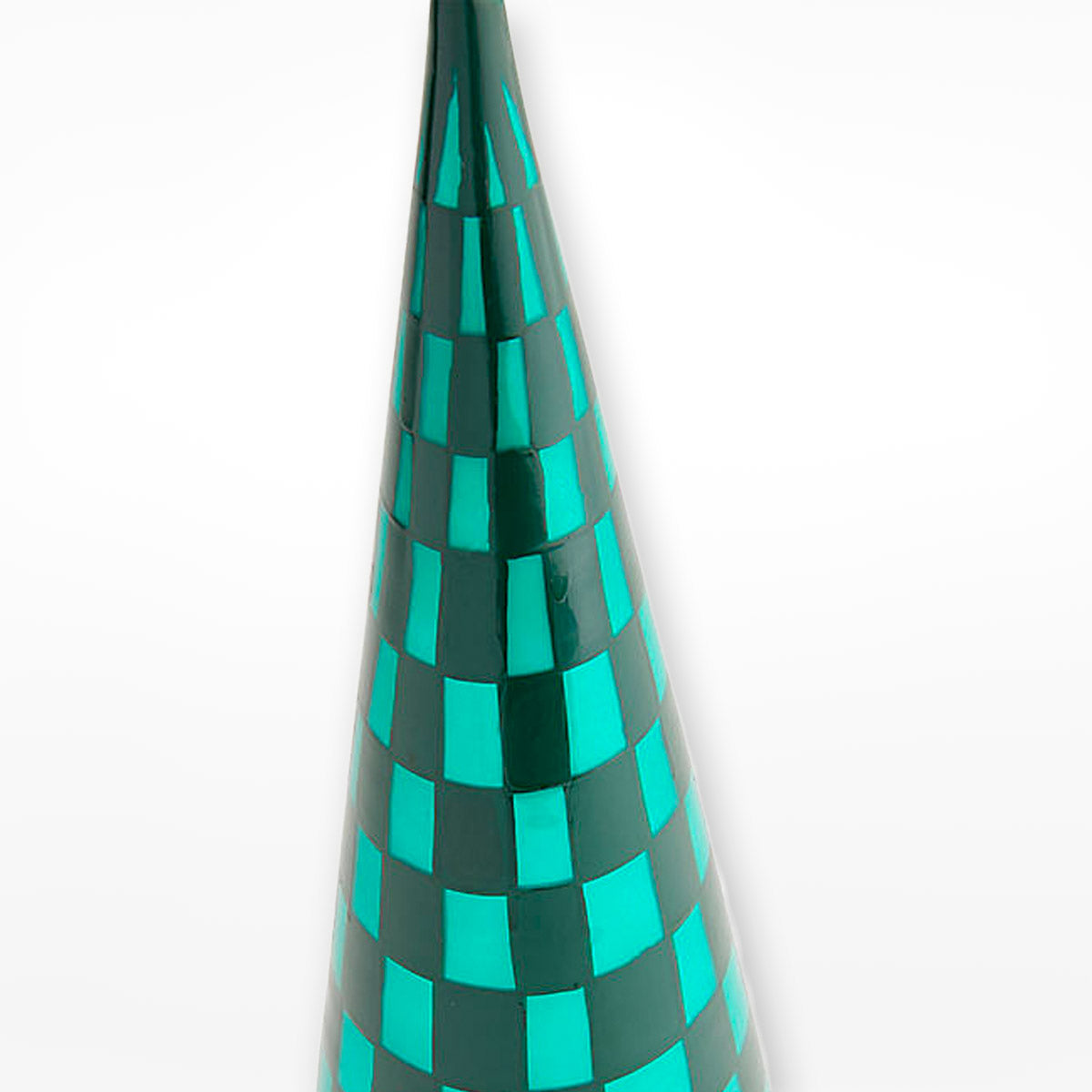 Green Checkered Tree Ornament