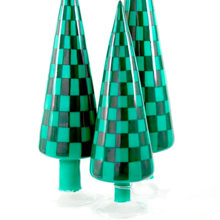 Green Checkered Tree Ornament