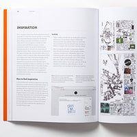 White interior pages with black illustrations and text on a white background
