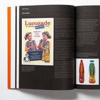 Black interior page with lucozade images and white text on a white background 