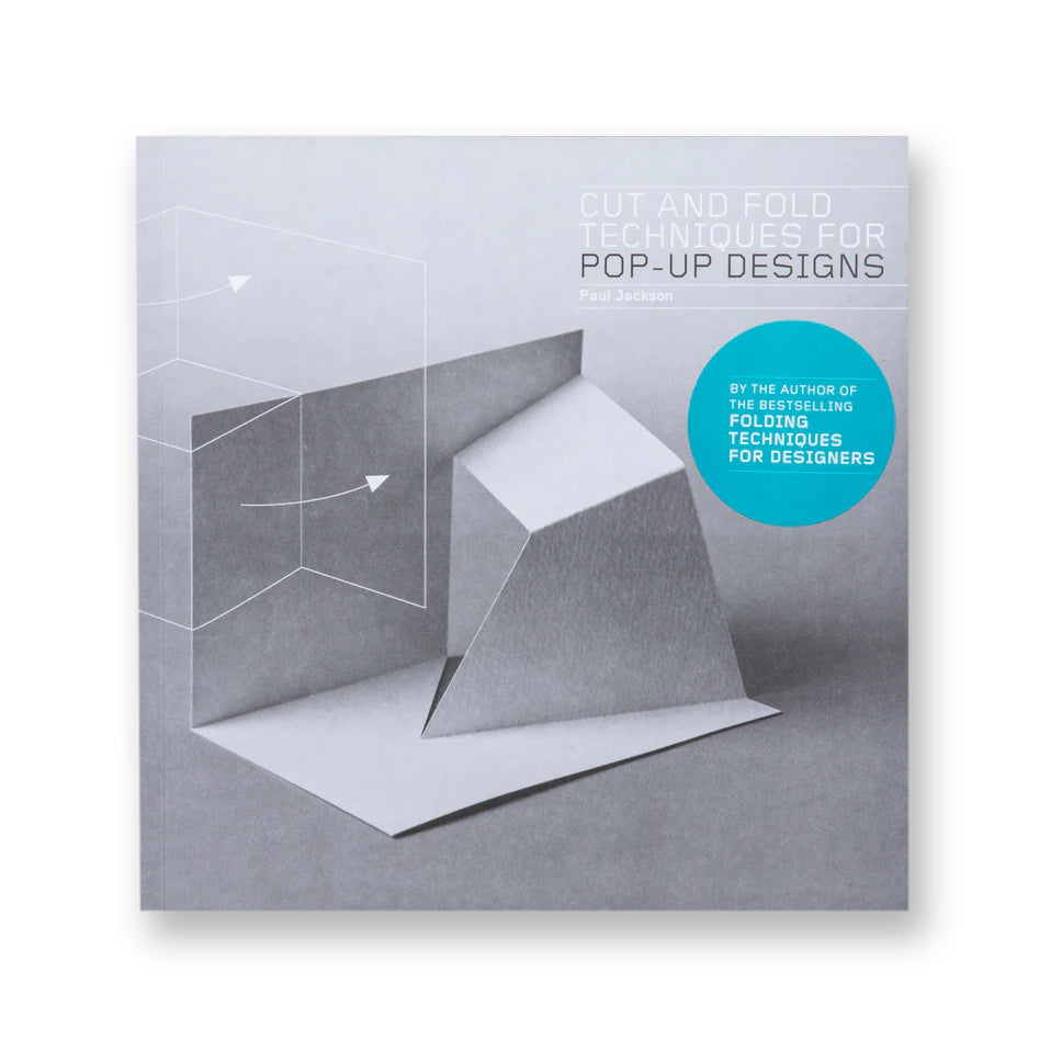 Front cover of Cut and Fold Techniques for Pop-Up Designs with image of a paper model on a grey background.