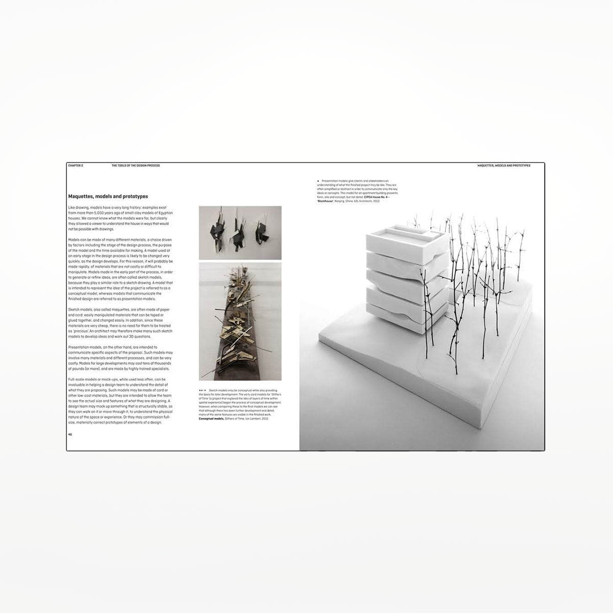 Interior page withe grey images and black text on a white background