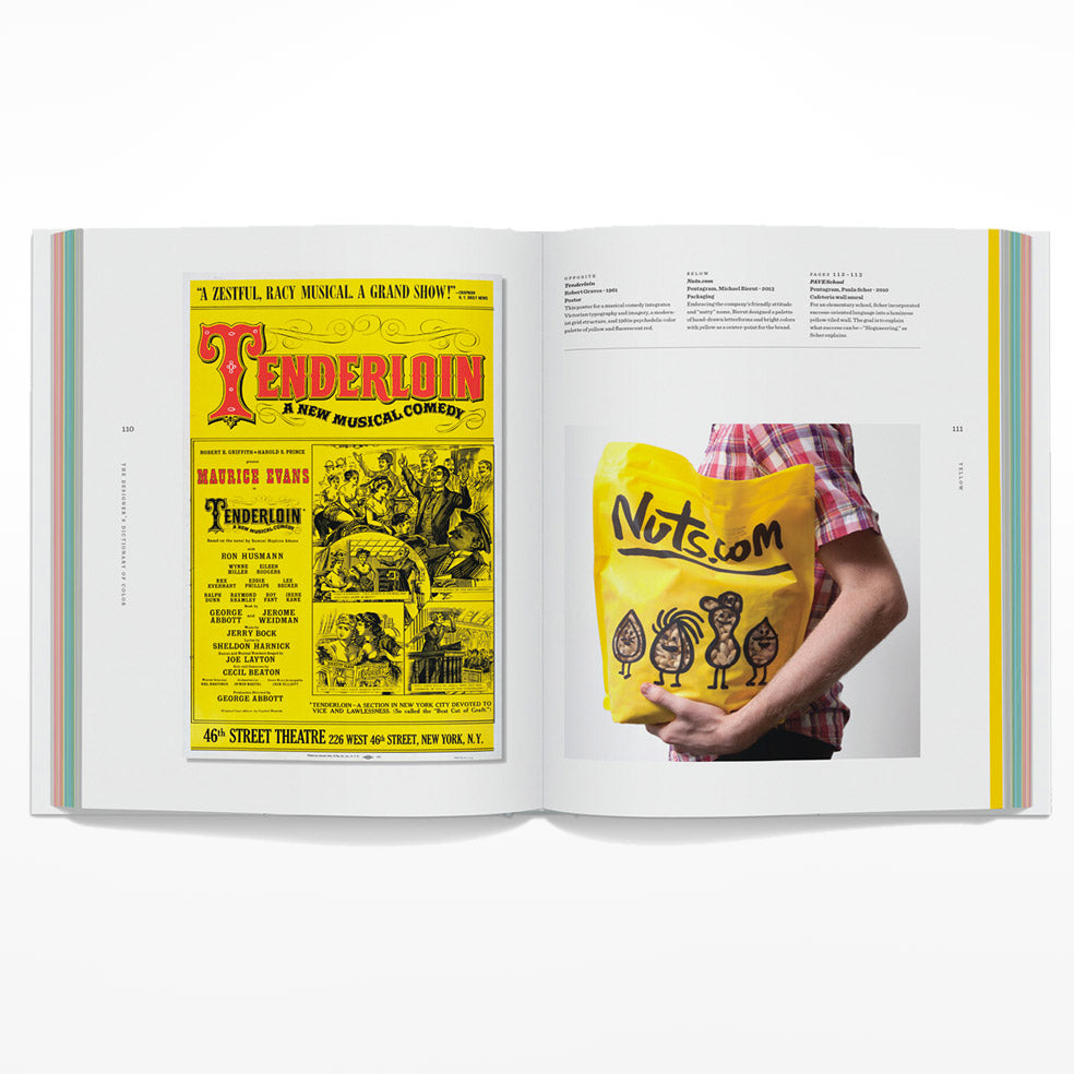 White pages withe yellow images on a white background