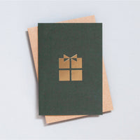 Foiled present greetings card