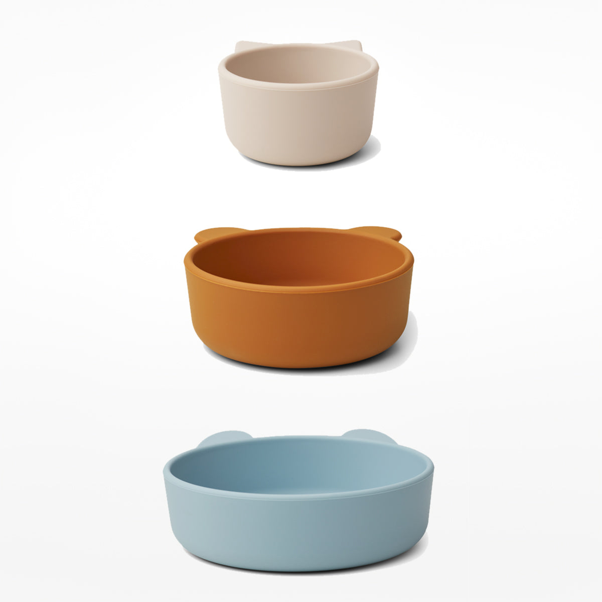 Silicone Animal Shape Bowl Set - multi colours
