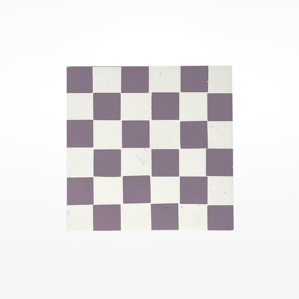 Checkered Coaster - lilac