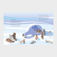 Inside page of The Homes We Build featuring cartoon igloo