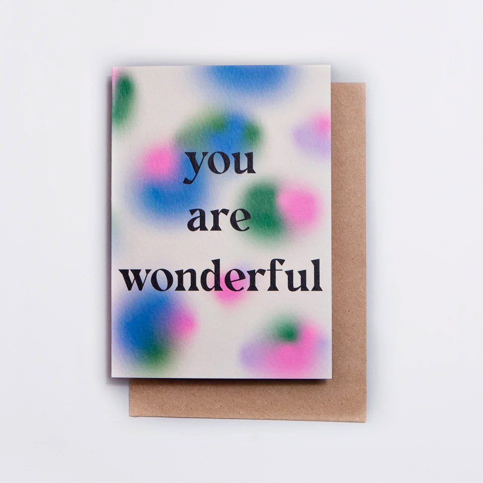 You Are Wonderful Gradient Greetings Card