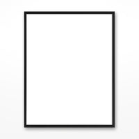 Black Picture Frame on a white background.