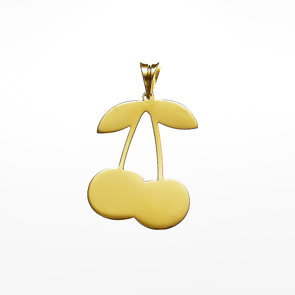 Gold Cherry Necklace - medium