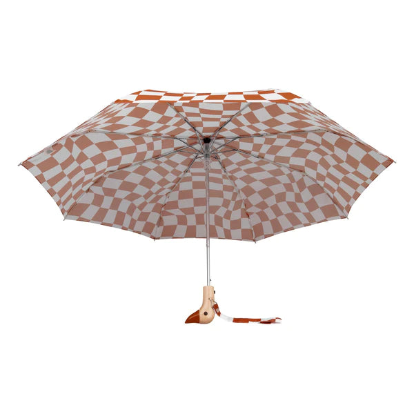 Duckhead Compact Umbrella Peanut Butter Checkers