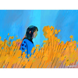A Face in the Flowers Print by Holly Warburton